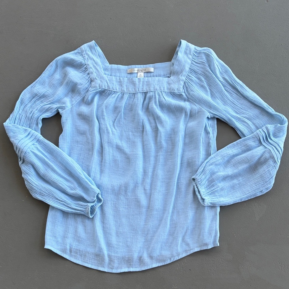LC Lauren Conrad Light Blue Blouse size XS